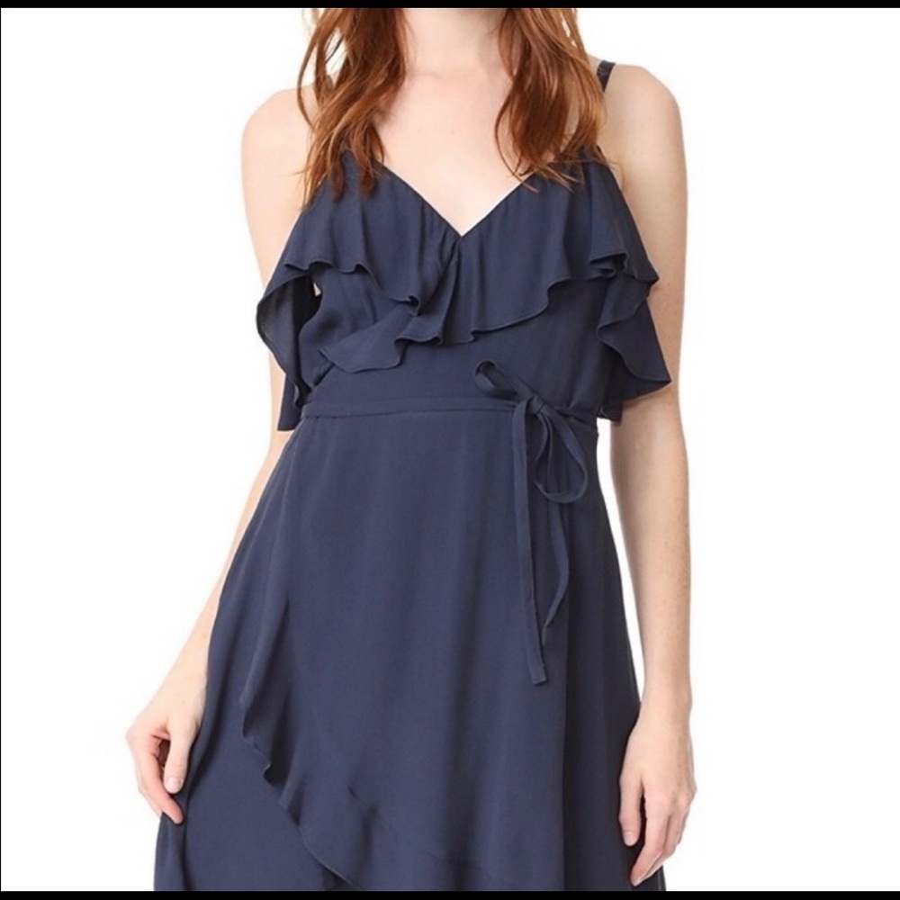 Blue wrap dress